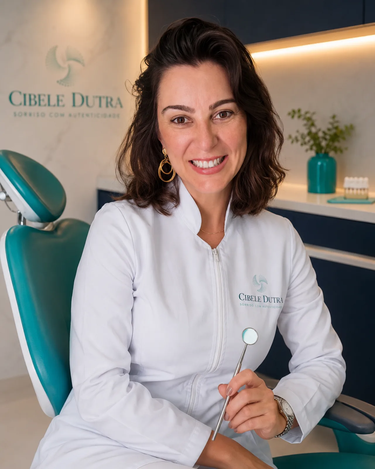 Dra. Cibele Dutra em seu consultório